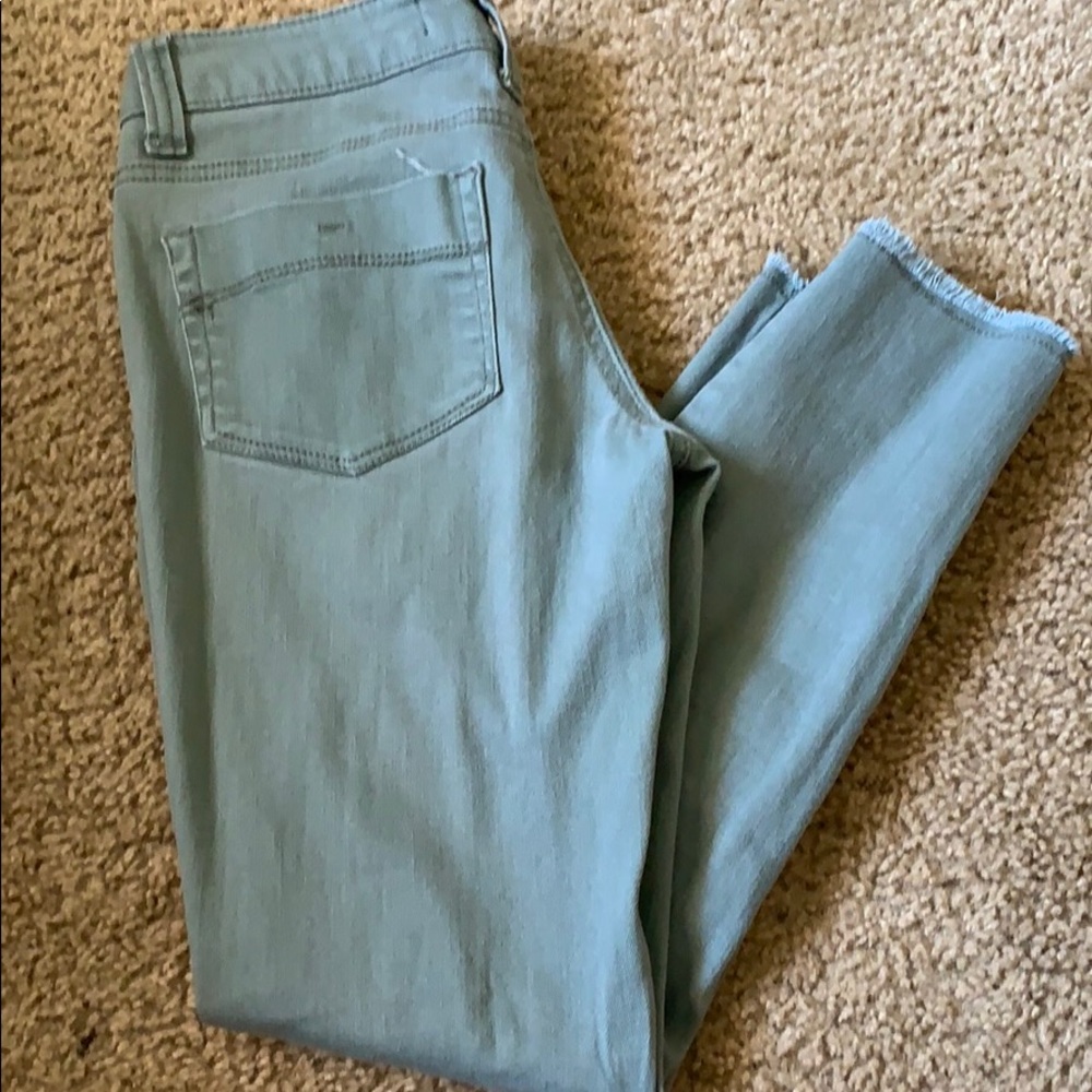 RSQ green ankle skinny jeans